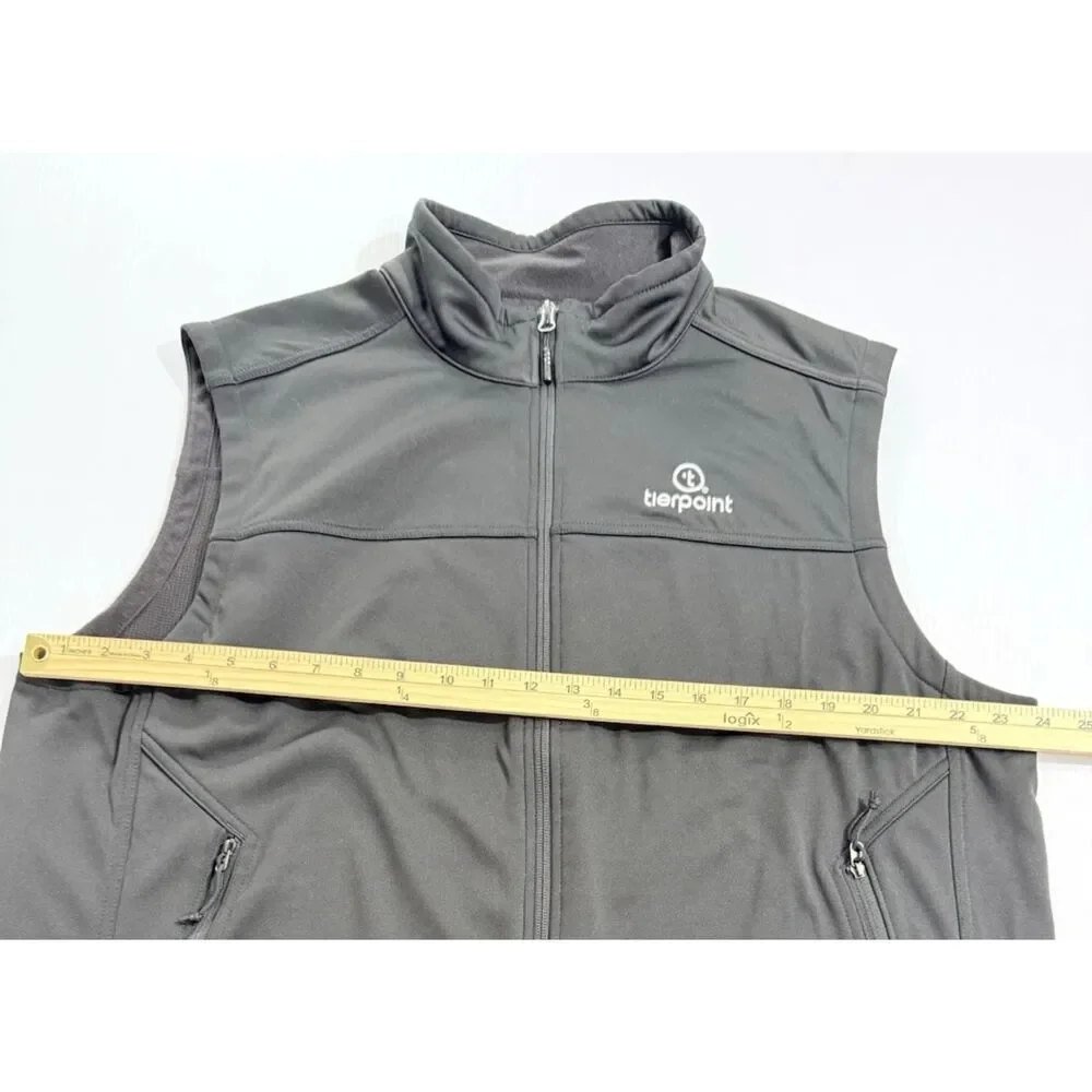 The North Face WindWall Vest Men's XL Black Full Zip Jacket tierpoint logo
